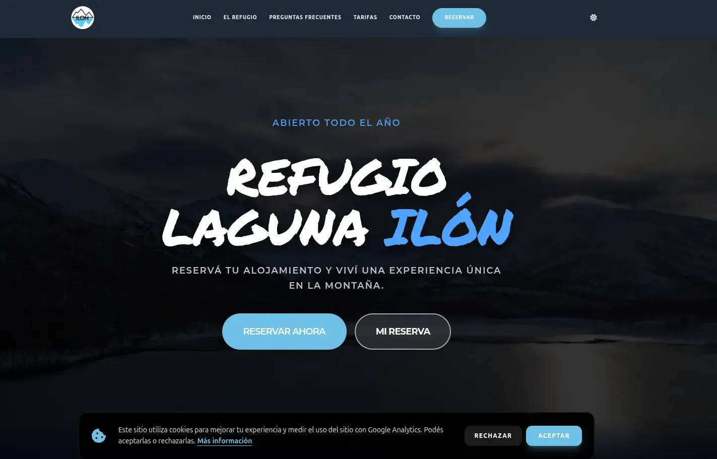 Refugio Ilón · Plataforma de Reservas